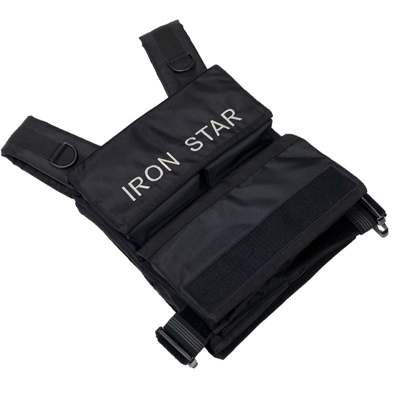 Жилет с отягощением IRON STAR Standart 10 кг, черный 800_800