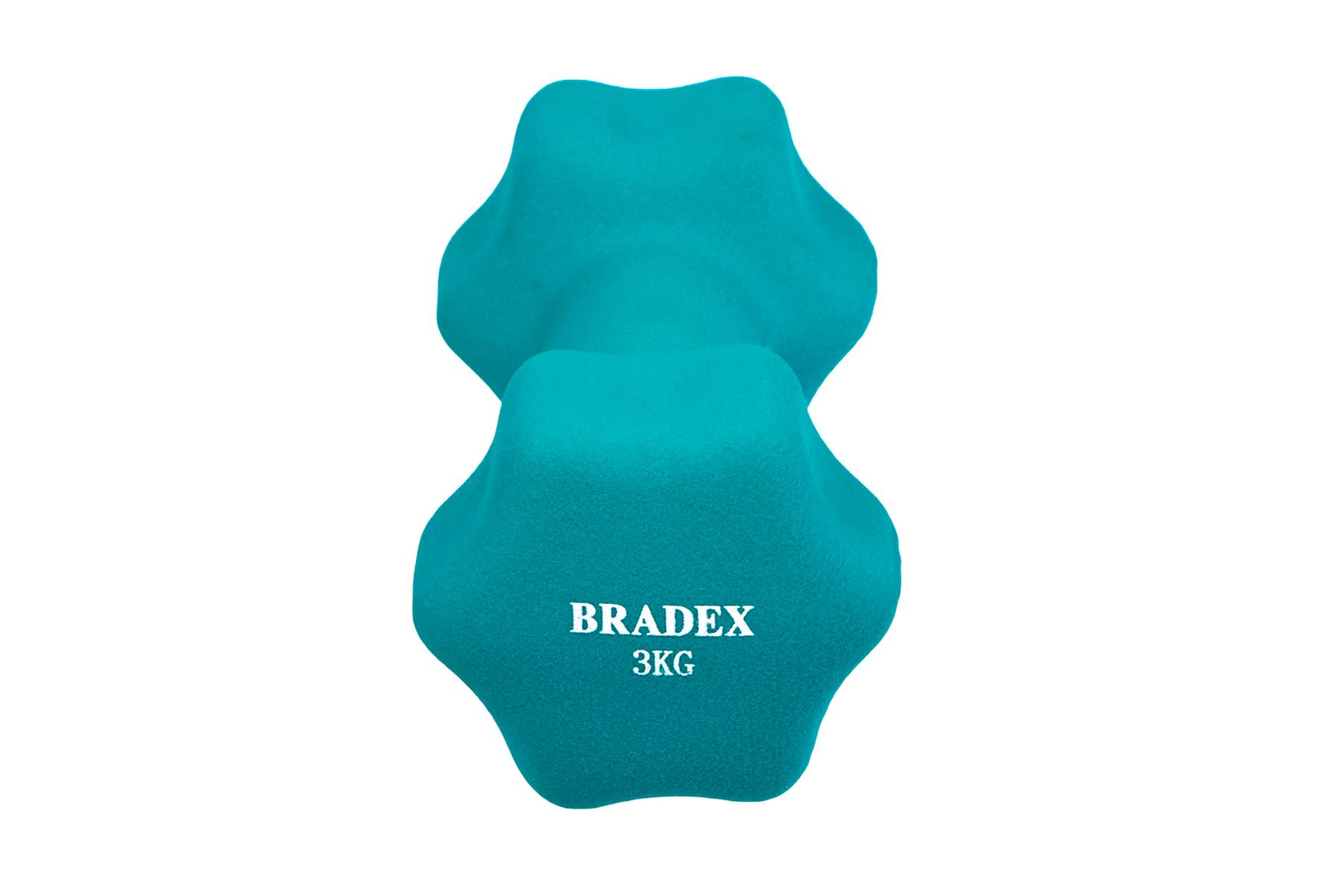Набор гантелей неопреновых по 3 кг, голубые, 2 шт Bradex SF 0866 1800_1200